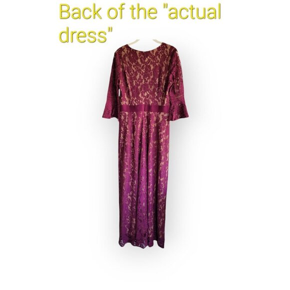 MISSMAY whimsigoth fairy magenta castlecore bell sleeve long dress size M NWT - Picture 8 of 13